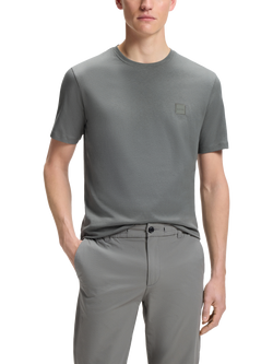 HUGO BOSS BOSS Tales Crew Neck Cotton T-Shirt, Open Grey, Open Grey