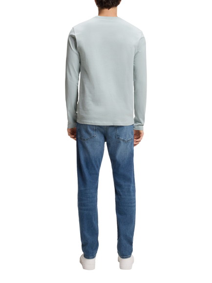 BOSS Cotton Long Sleeve T-Shirt, Silver - view 2, Silver