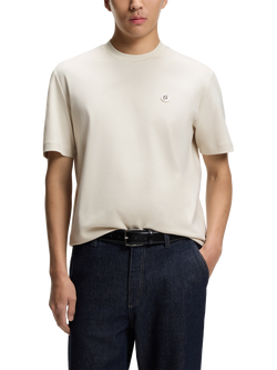 BOSS Cotton Regular Fit Short Sleeve Logo T-Shirt, Open White