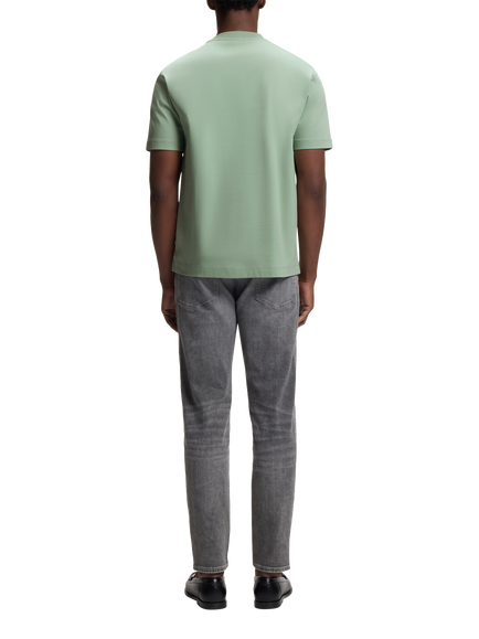 BOSS Cotton Regular Fit Short Sleeve Logo T-Shirt - view 2, Open Green
