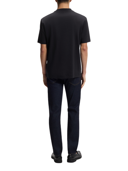 BOSS Cotton Regular Fit Short Sleeve Logo T-Shirt, Dark Blue - view 2, Dark Blue