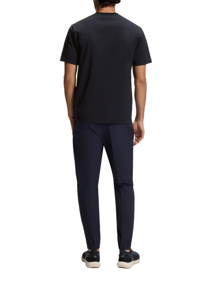 BOSS Cotton Blend Regular Fit Short Sleeve Logo T-Shirt, Dark Blue - view 2, Dark Blue