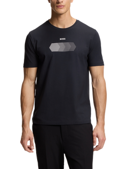 BOSS Cotton Blend Regular Fit Logo Graphic T-Shirt, Pack of 2, Multi - view 2, Black/White