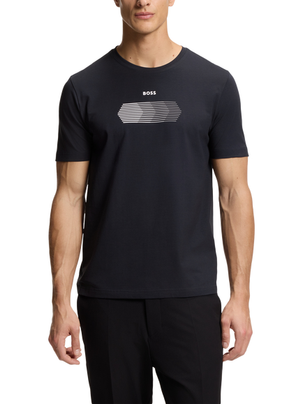 BOSS Cotton Blend Regular Fit Logo Graphic T-Shirt, Pack of 2, Multi - view 2, Black/White