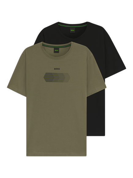 BOSS Cotton Blend Regular Fit Logo Graphic T-Shirt, Pack of 2, Multi, Multi