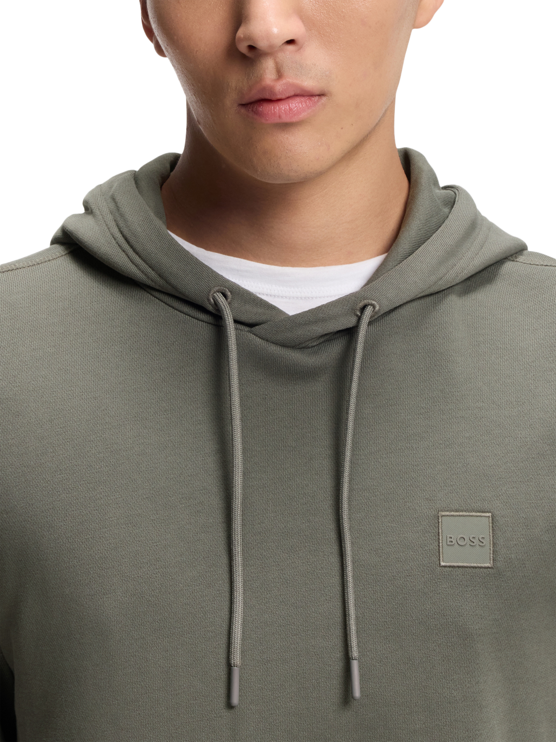 Product image 4 of 4, which shows BOSS Cotton Hoodie, Mid Grey, M