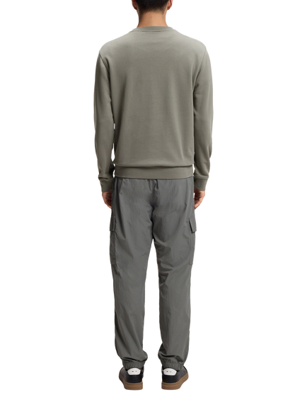 HUGO BOSS BOSS Westart Crew Neck Cotton Sweatshirt, Mid Grey - view 2, Mid Grey