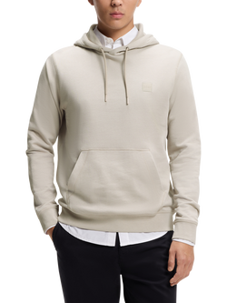 BOSS Cotton French Terry Hoodie, Open Grey, Open Grey