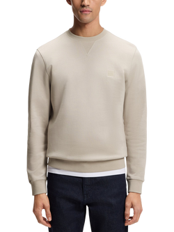 BOSS Cotton Sweatshirt, Open Grey, Open Grey