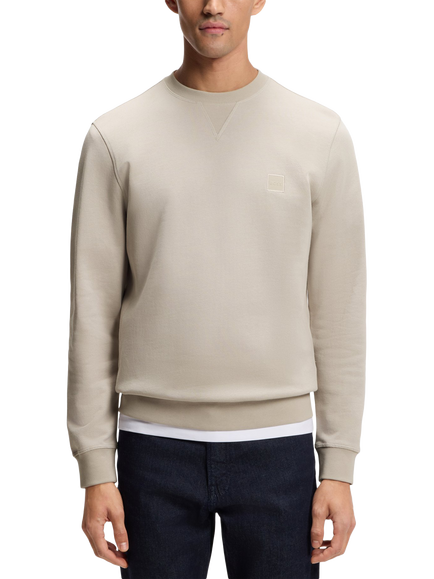BOSS Cotton Sweatshirt, Open Grey, Open Grey