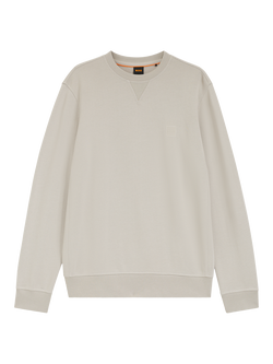 BOSS Cotton Sweatshirt, Open Grey - view 2, Open Grey