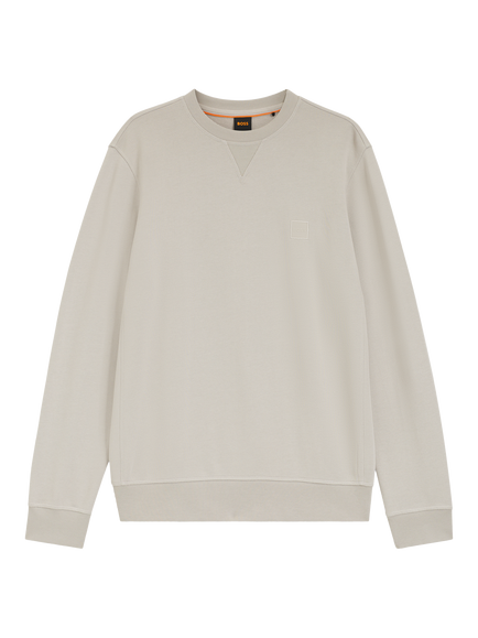 BOSS Cotton Sweatshirt, Open Grey - view 2, Open Grey