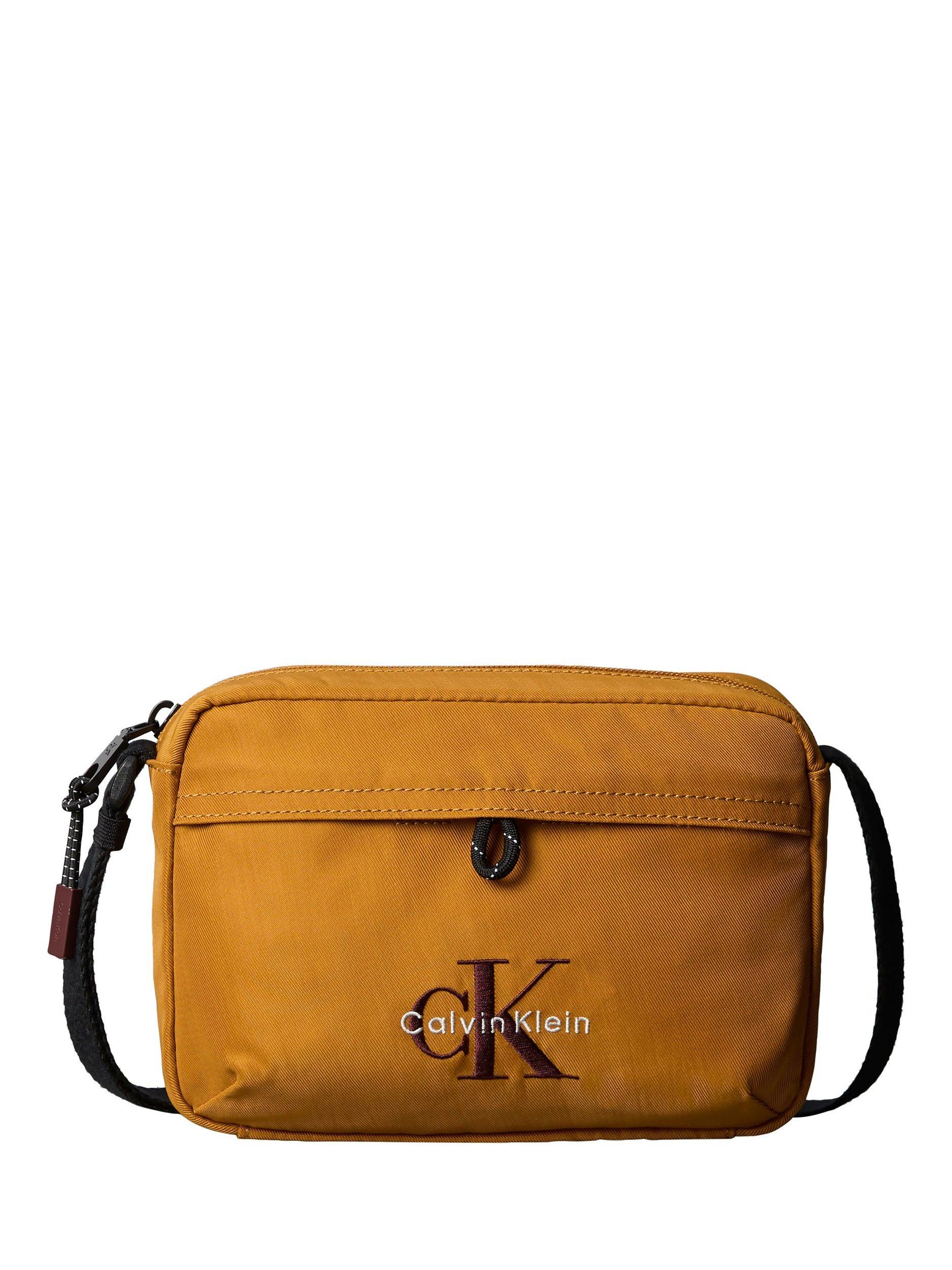 Product image 1 of 5, which shows Calvin Klein Bold Logo Nylon Camera Bag, Field Moss, One Size