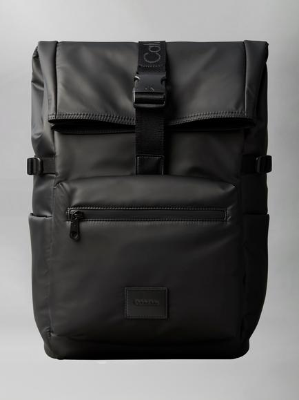 Calvin Klein Puffer Utility Roll Top Backpack, Black, Black