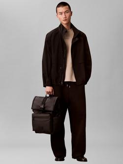 Calvin Klein Puffer Utility Roll Top Backpack, Black - view 2, Black