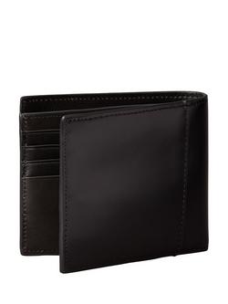 Calvin Klein Logo Leather Wallet, Black - view 2, Black