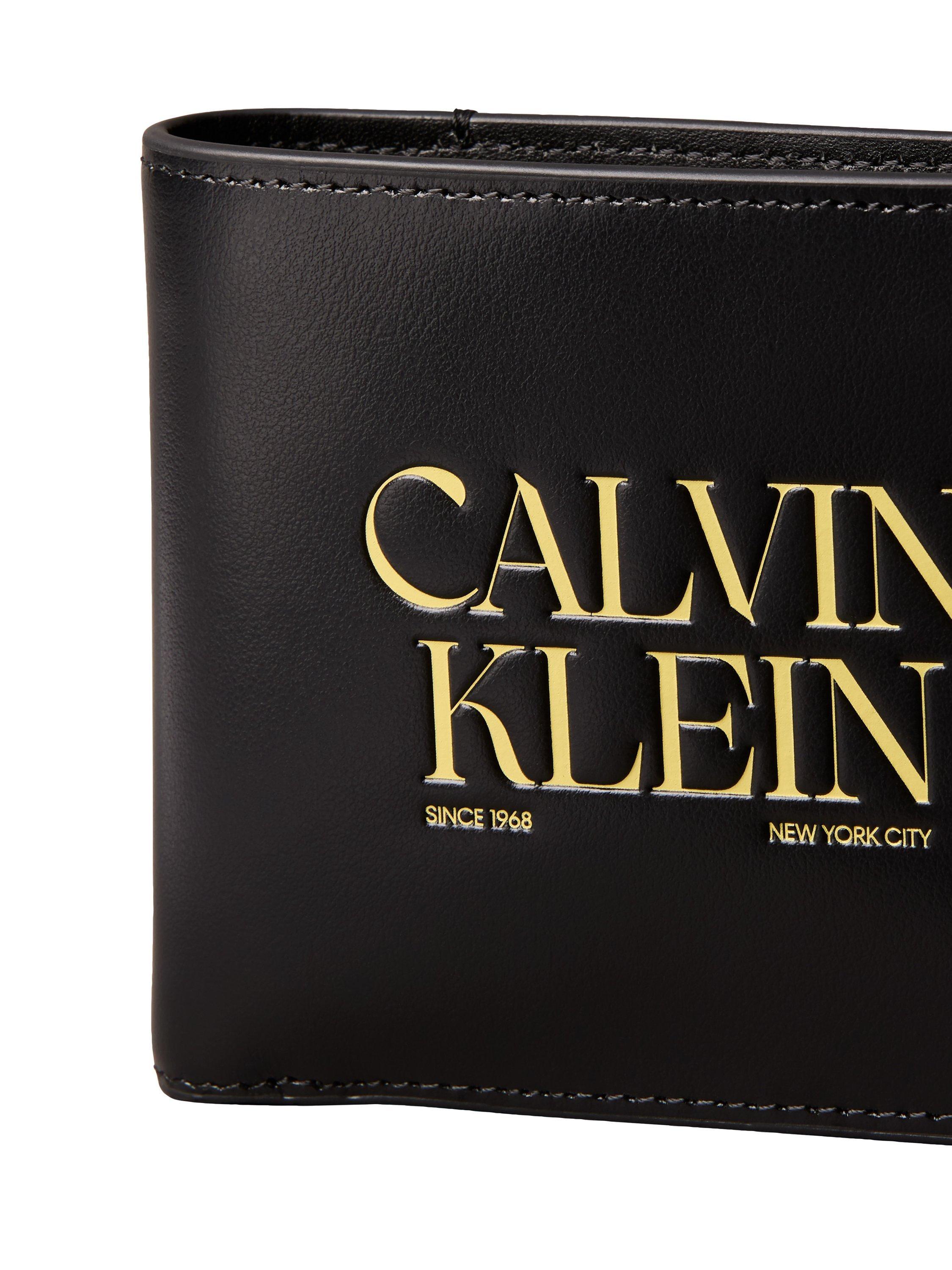 Product image 4 of 4, which shows Calvin Klein Logo Leather Wallet, Black, One Size