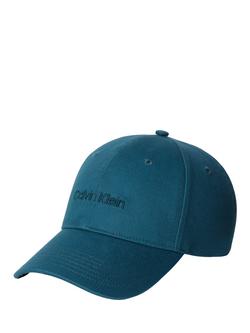 Calvin Klein Logo Cotton Baseball Cap, Dark Teal, Dark Teal