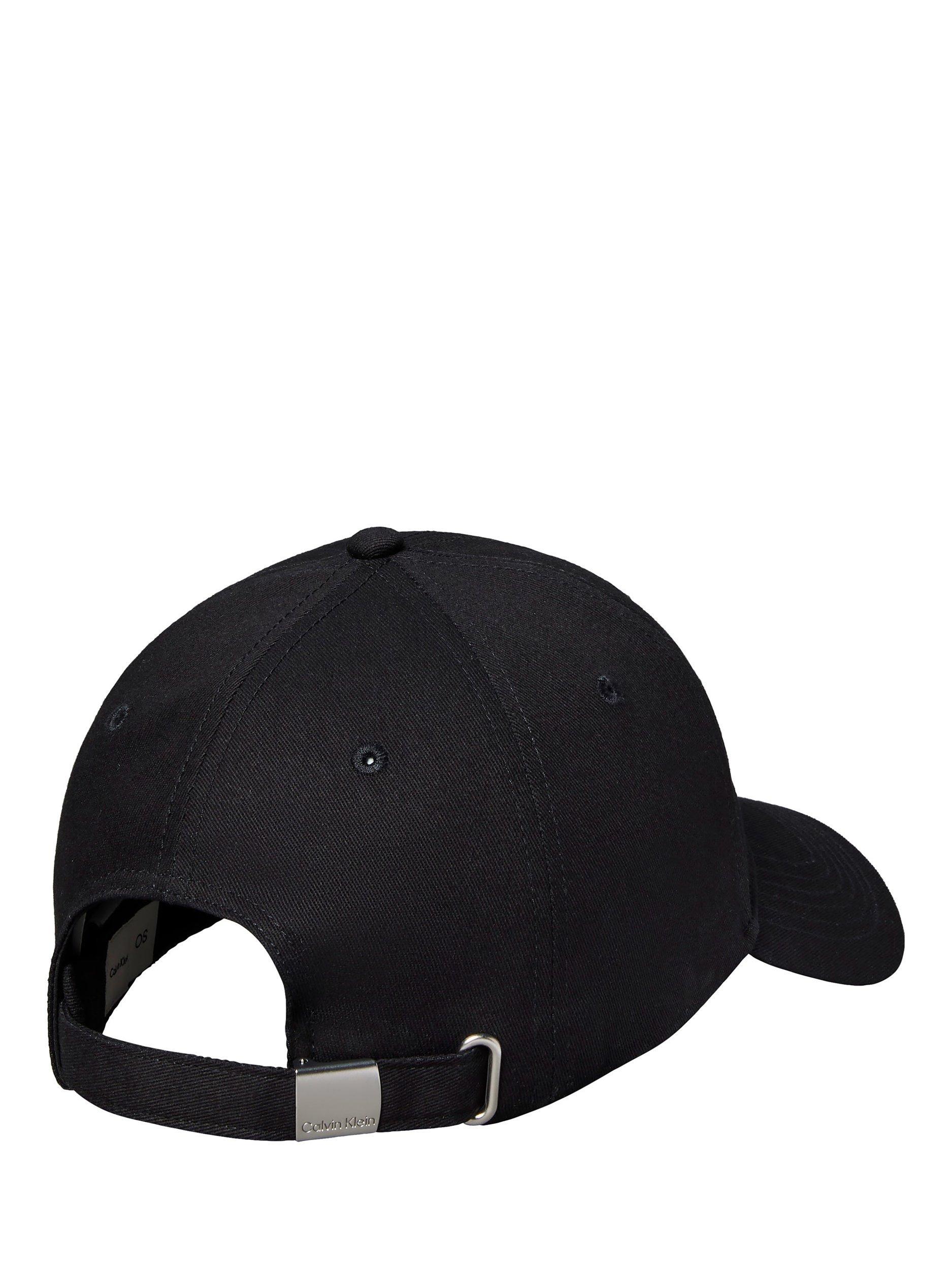 Product image 2 of 3, which shows Calvin Klein Monogram Woven Patch Cap, Black, One Size