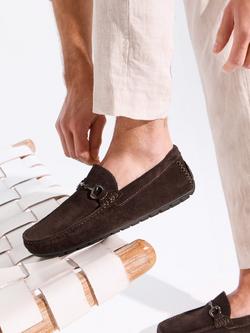 Dune London Brackon Suede Snaffle Trim Moccasin Loafers - view 2, Brown