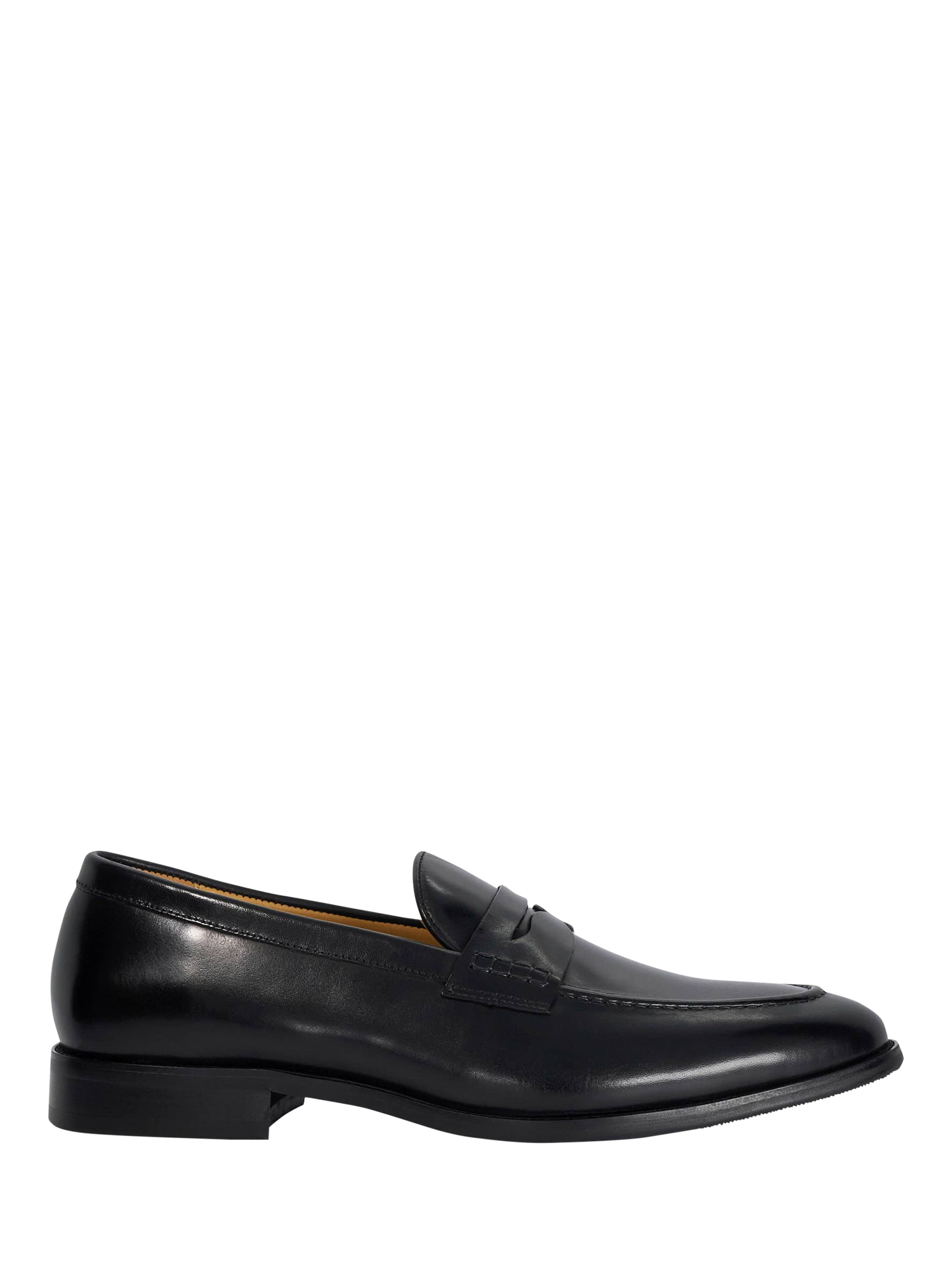 Product image 1 of 5, which shows Dune London Skylers Leather Loafers, Black, 6|6.5