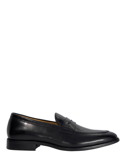 Dune London Skylers Leather Loafers, Black