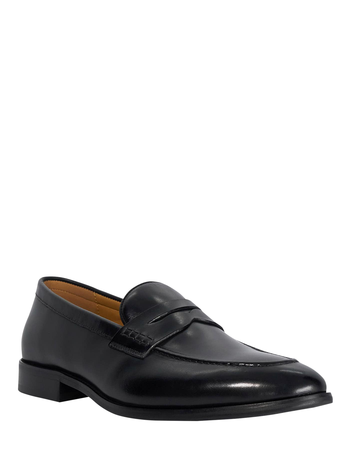 Product image 2 of 5, which shows Dune London Skylers Leather Loafers, Black, 6|6.5