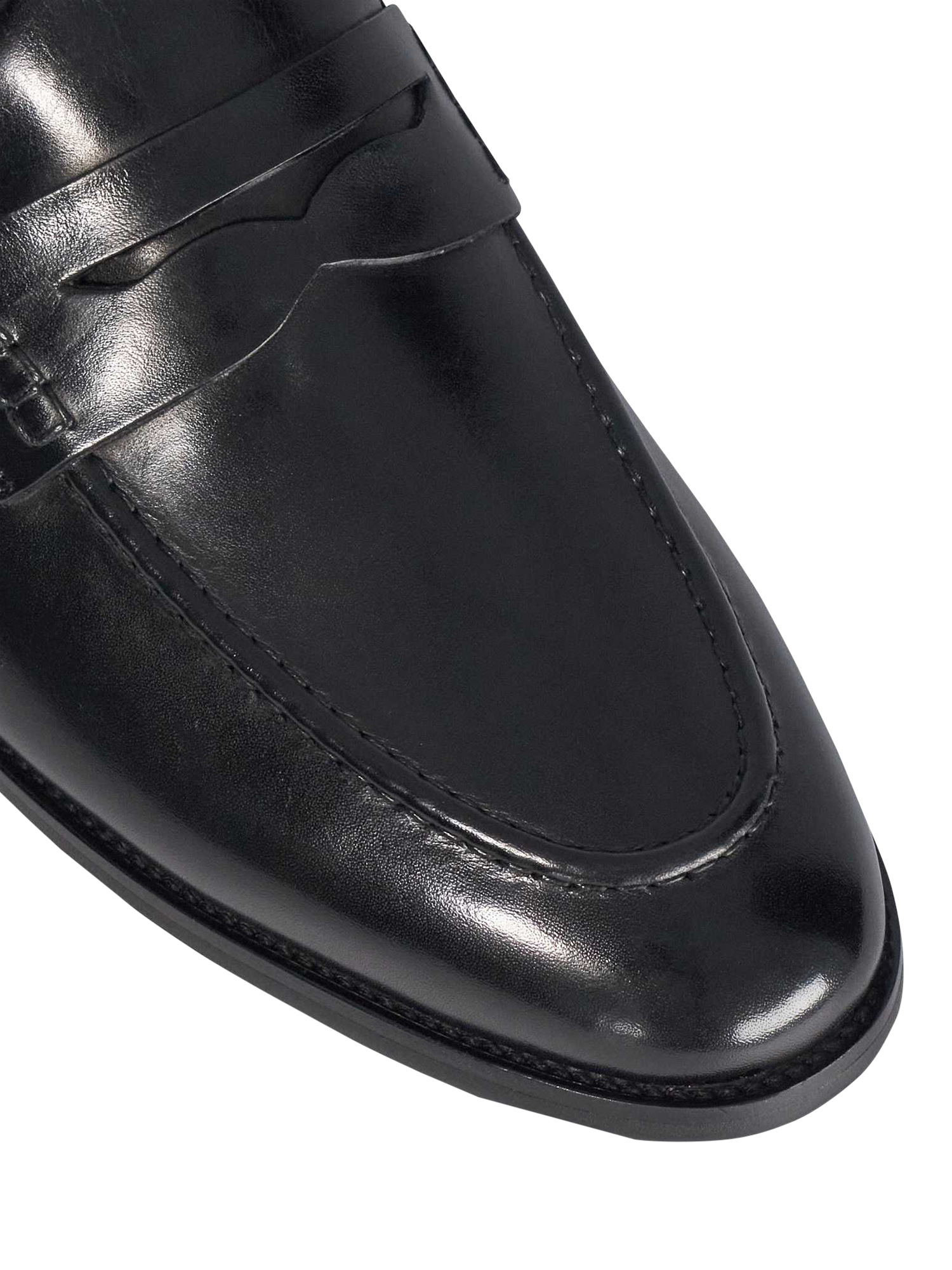 Product image 5 of 5, which shows Dune London Skylers Leather Loafers, Black, 6|6.5