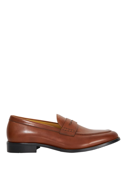 Dune London Skylers Leather Loafers, Tan