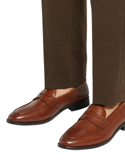 Dune London Skylers Leather Loafers - view 2, Tan