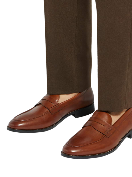 Dune London Skylers Leather Loafers - view 2, Tan