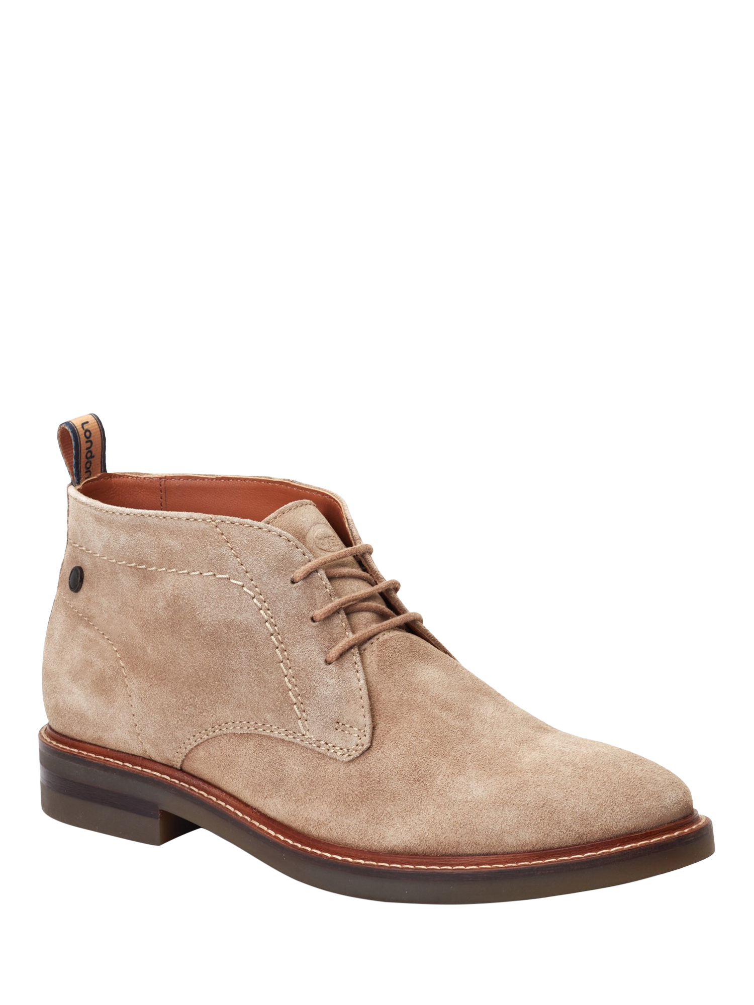 Product image 2 of 5, which shows Base London Knebworth Suede Chukka Boots, Tan, 5