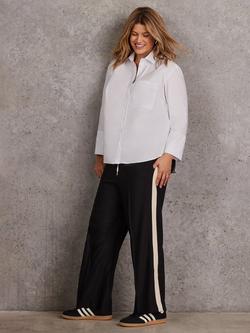 Live Unlimited Curve Petite Side Stripe Wide Leg Trousers, Black - view 2, Black