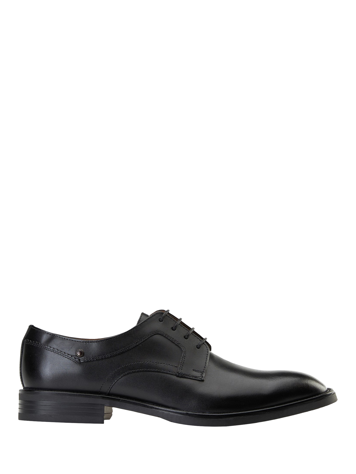 Product image 1 of 5, which shows Base London Sleeve Leather Derby Shoes, Black, 5