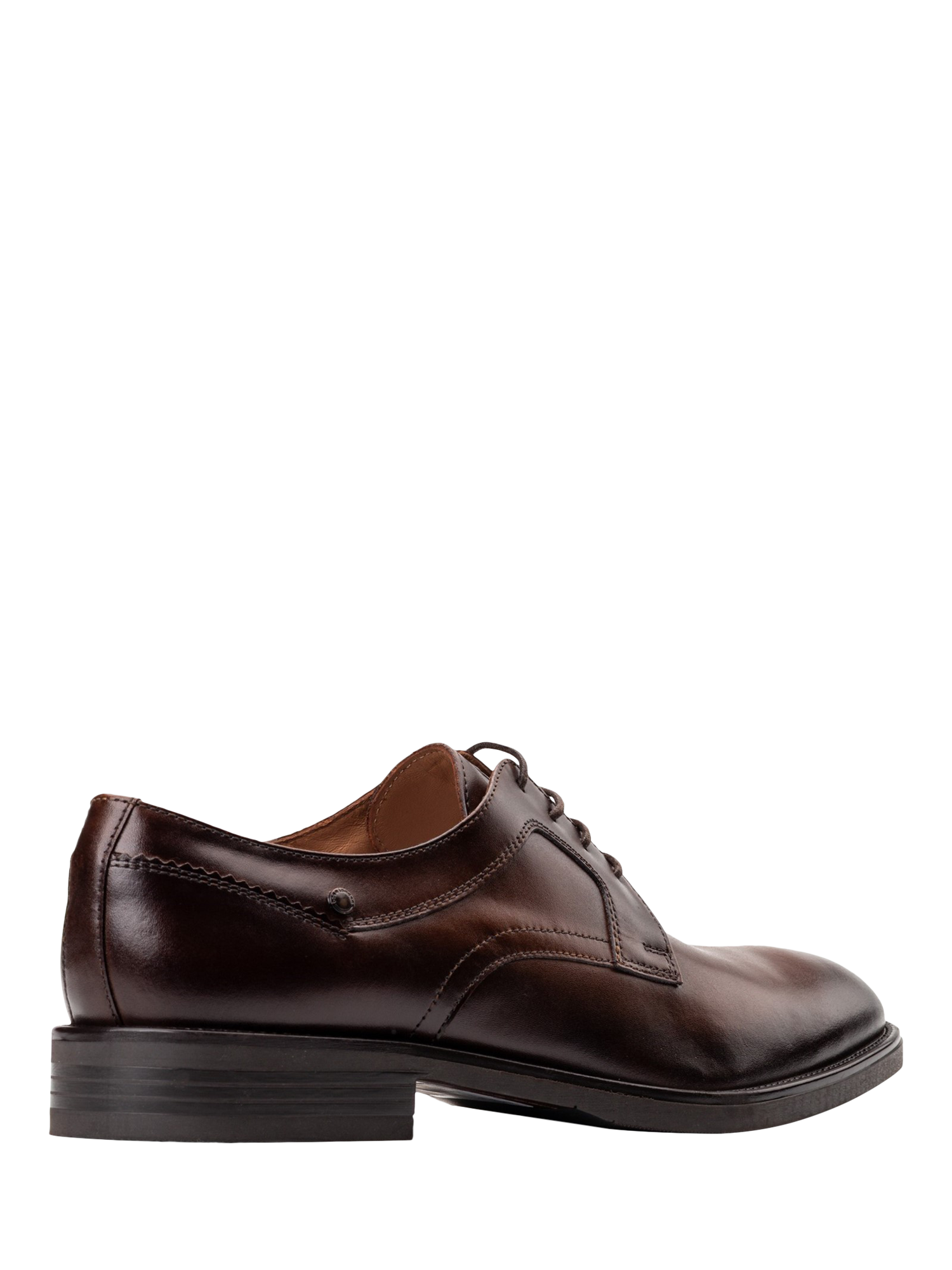 Product image 3 of 5, which shows Base London Sleeve Leather Derby Shoes, Brown, 5