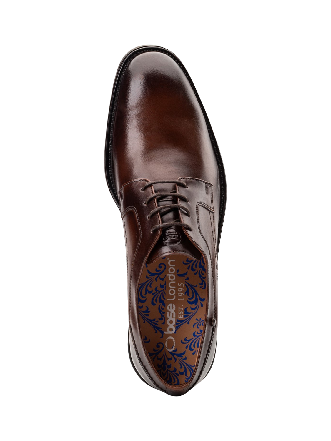 Product image 5 of 5, which shows Base London Sleeve Leather Derby Shoes, Brown, 5