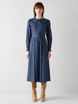 L.K.Bennett Pippa Chambray Midi Shirt Dress, Indigo, Indigo