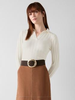 L.K.Bennett Mika Textured Knit Jumper, Ivory, Ivory