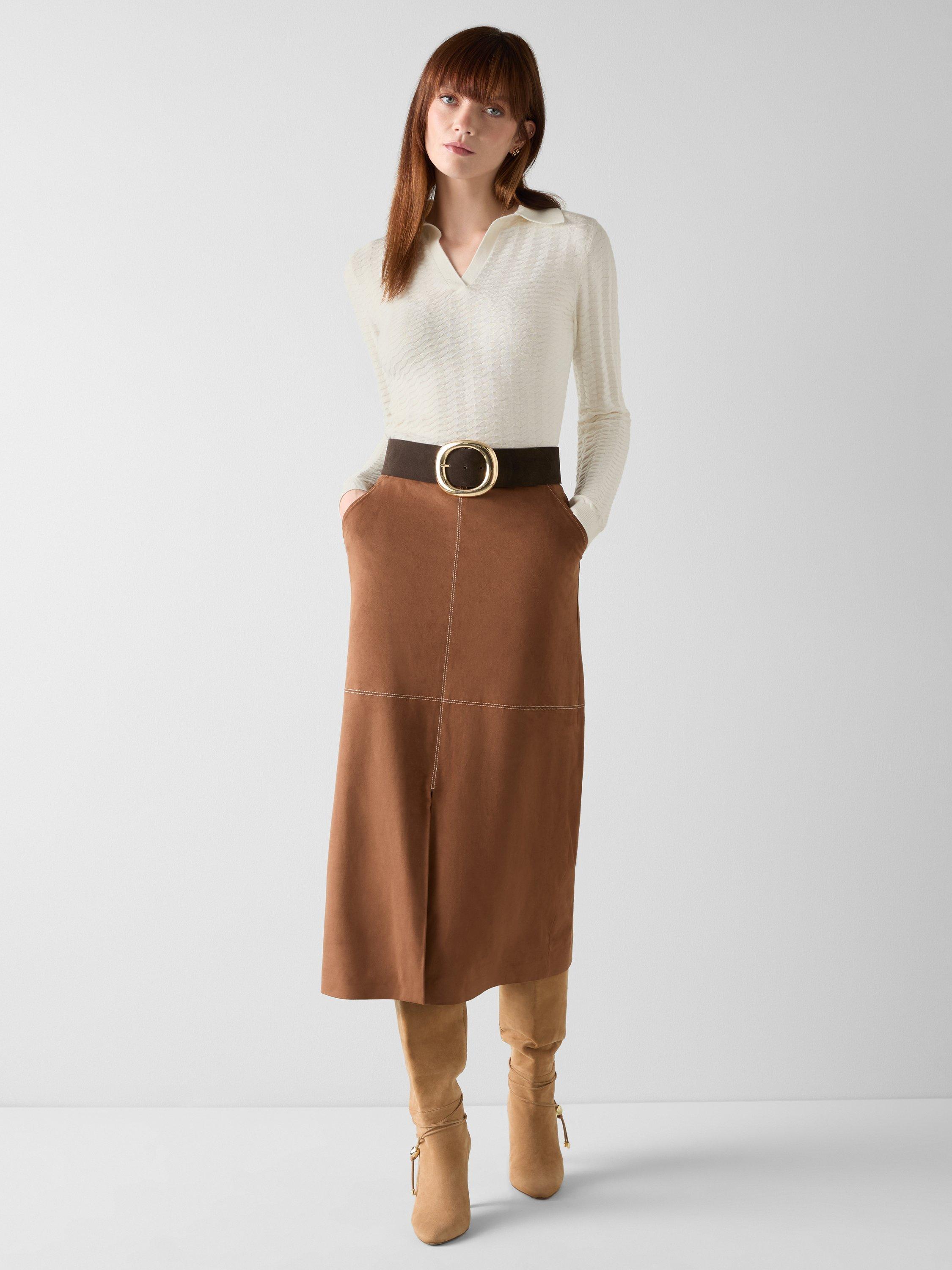 Product image 2 of 3, which shows L.K.Bennett Mika Textured Knit Jumper, Ivory, XS