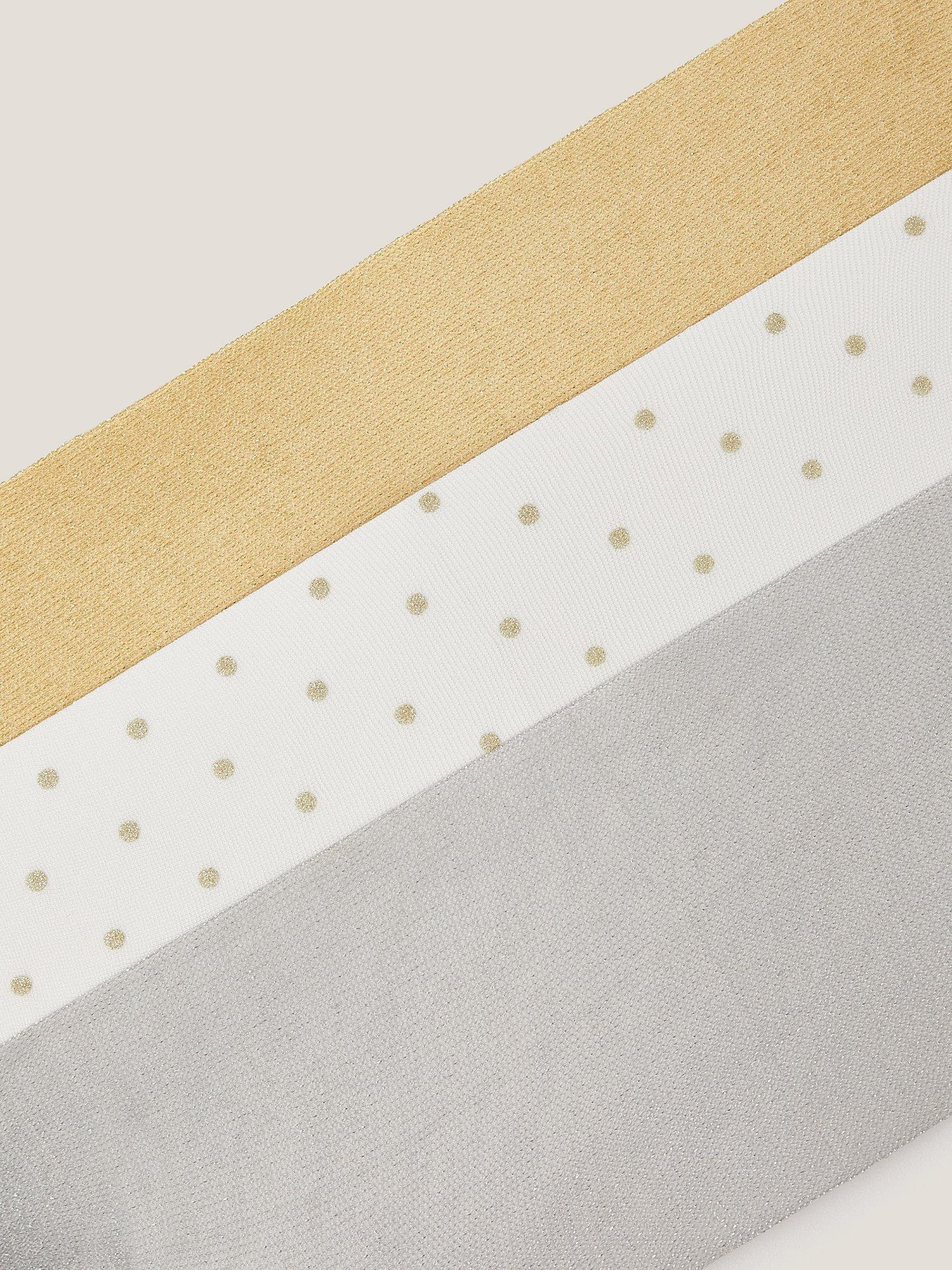 Product image 3 of 4, which shows Monsoon Baby Glitter Tights, Pack of 3, Multi, 3-4 years