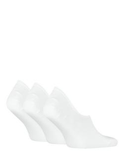 Calvin Klein Invisible Footie Socks, Pack of 3, White - view 2, White