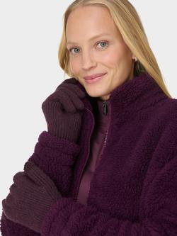 Sweaty Betty Soft Cloud Ribbed Gloves, Neptune Purple - view 2, Neptune Purple