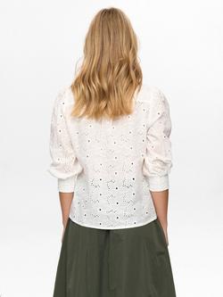 Numph Ela Embroidered Floral Shirt, White - view 2, White