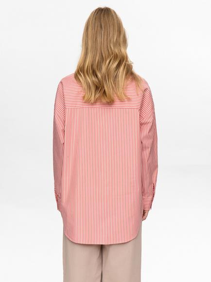 Numph Hailey Stripe Shirt, Pink/White - view 2, Pink/White