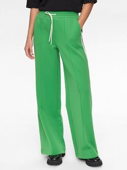 Numph Nusenada Wide Leg Cotton Blend Joggers, Green, Green
