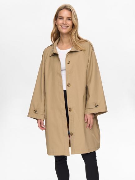 Numph Florian Single Breasted Coat, Brown, Brown