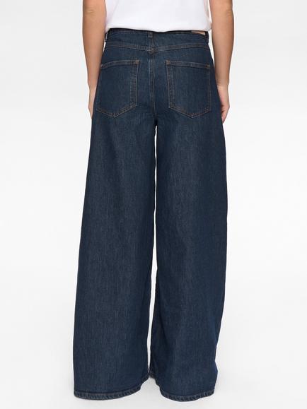 Numph Nuvenice Wide Leg Jeans, Dark Blue - view 2, Dark Blue