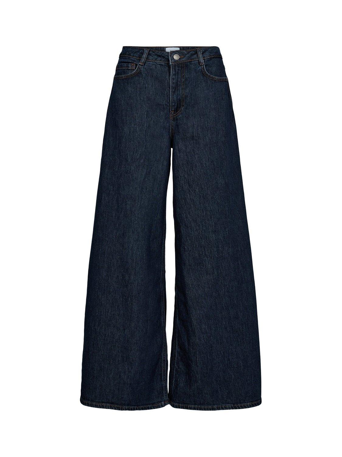 Product image 6 of 9, which shows Numph Nuvenice Wide Leg Jeans, Dark Blue, 34