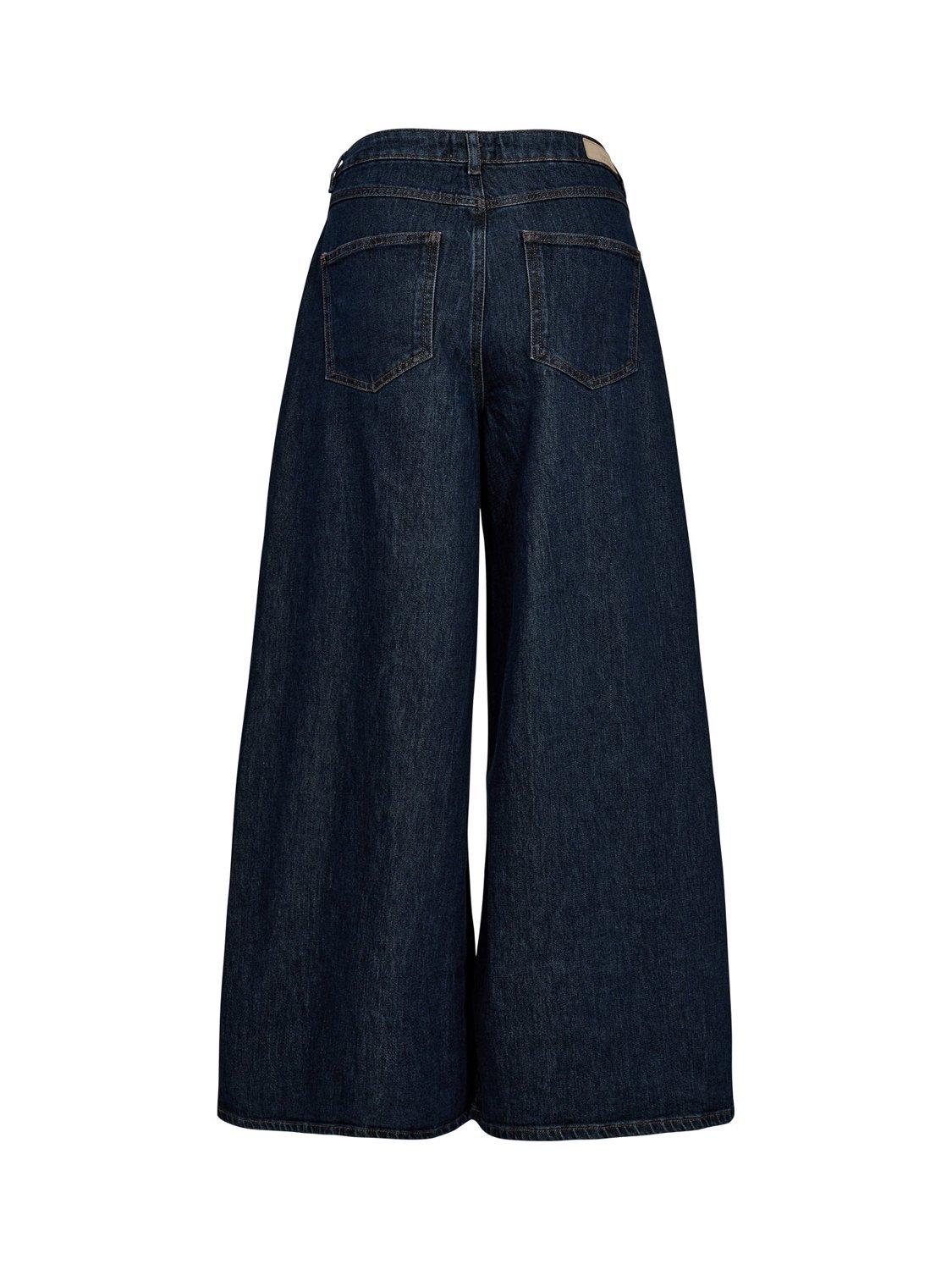 Product image 7 of 9, which shows Numph Nuvenice Wide Leg Jeans, Dark Blue, 34