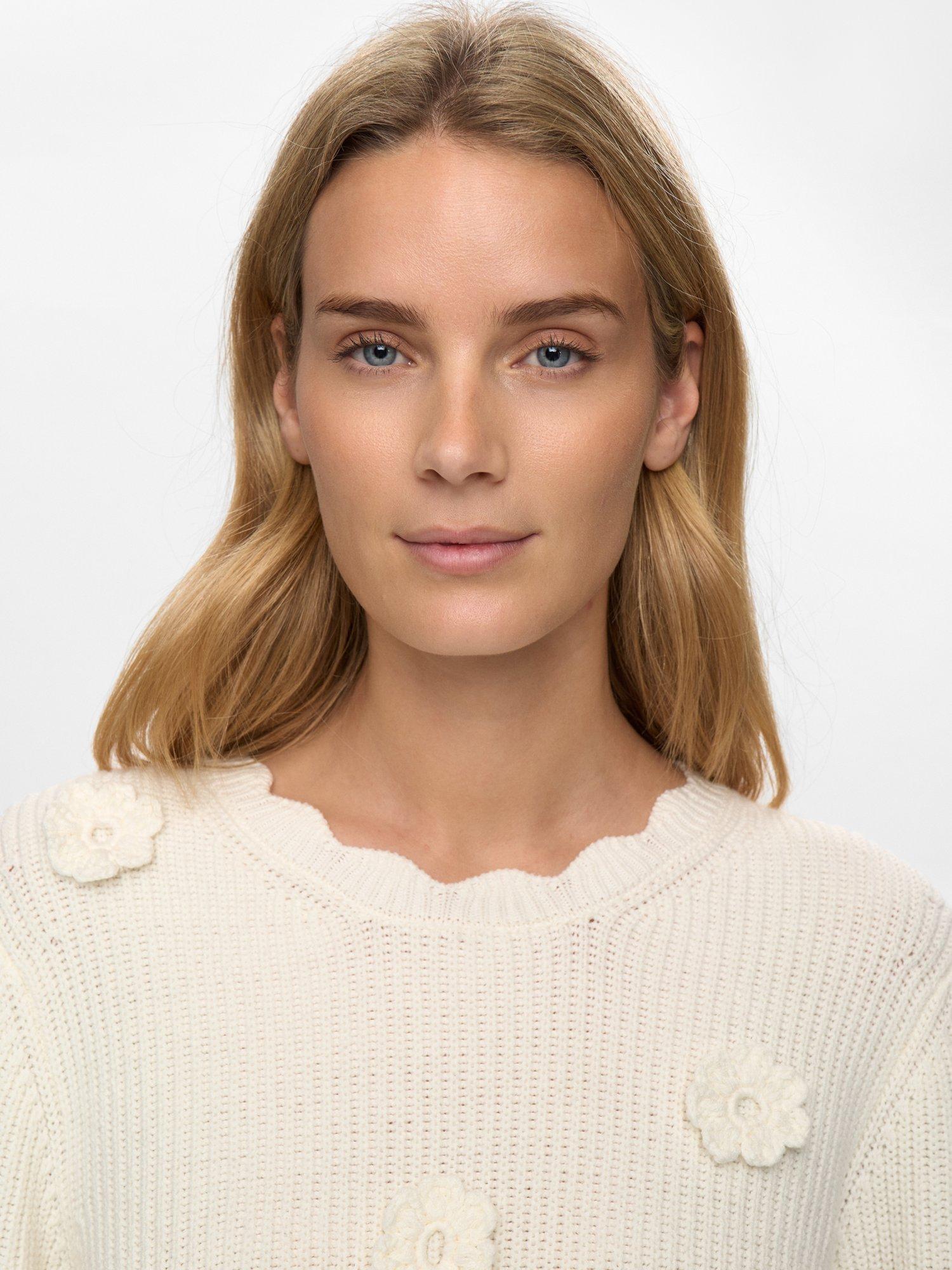 Product image 4 of 7, which shows Numph Marsie Textured Jumper, White, XS